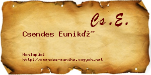 Csendes Euniké névjegykártya